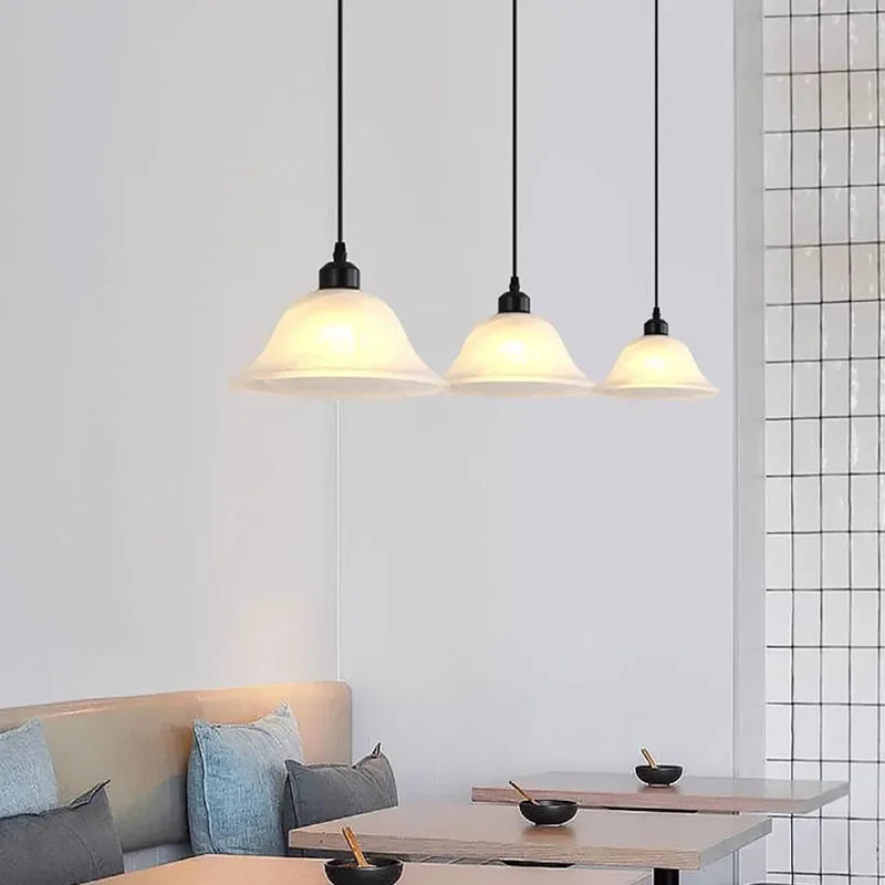 Nordic Glass Pendant Lamp Glass Lampshade Multiple styles Bedroom Living Room Kitchen Dining Restaurant Home Decor Hanging Light