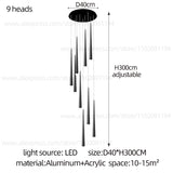 Modern Long Stairs Chandelier Living Room Attic Ceiling Light Home Decoration Pendent Lamp Dining Room Decoration Pendant Light