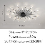 2023 Modern Led Ceiling Chandelier Lamp for Living Dining Room Nordic Creative Bedroom Hall Hanging Ceiling Light Fireworks Lamp