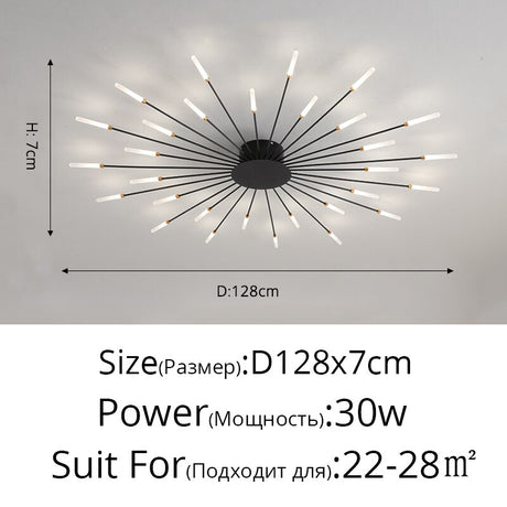 2023 Modern Led Ceiling Chandelier Lamp for Living Dining Room Nordic Creative Bedroom Hall Hanging Ceiling Light Fireworks Lamp