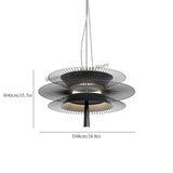 Modern Flying Saucer Hanging Lamps for Ceiling Luxury Metal Pendant Lights Restaurant INS LED Chandelier Loft Home Decorations