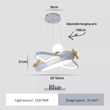 Airplane Lamps Modern Children's Room Chandeliers Simple Creative Baby Nursery Little Boy Girl Bedroom Home Decor Led Chandelier