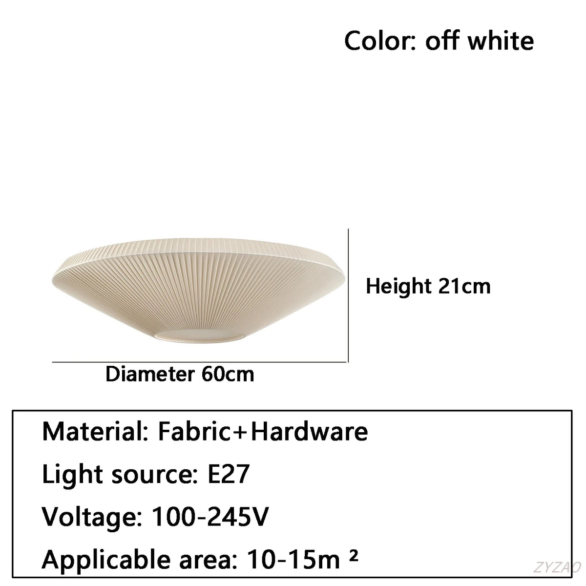 Ceiling light simple round whtie fabric lamp foyer creative flying saucer light Living Room restaurants hotel lobby lighting E27