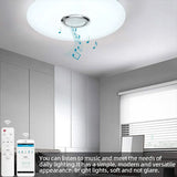 RGB LED Ceiling Light Dimmable Bluetooth-compatible Music Ceiling Lamp 2800K-6500K Home Decoration Light for Bedroom Living Room