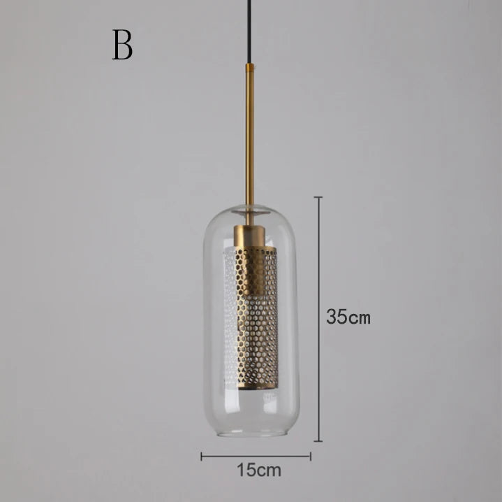 Loft Modern Pendant Light Glass Ball Hanging Lamp Kitchen Light Fixture Dining Hanglamp Living Room Luminaire