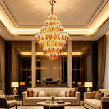 Postmodern K9 Crystal Peacock Chandelier - Luxury Golden LED Ceiling Light