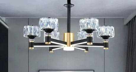 Modern Crystal Glass Ceiling Chandelier LED Pendant Lights Home Decorative for Living Room Bedroom Kitchen Dining Room Indoor