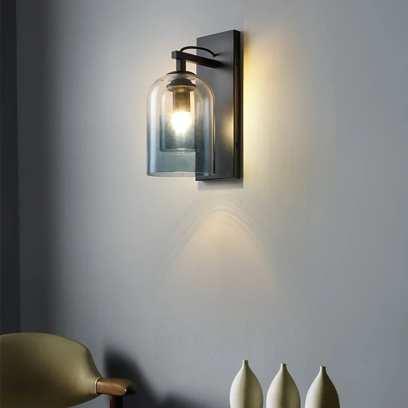 Industrial wall light Creative Glass Wall Lamps Loft Luminaires for Living Room Bedroom Aisle Staircase Decors Sconce Lamp