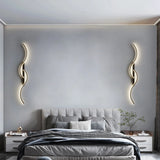 Modern Minimalist LED Long-Strip Wall Light Fixture - Linear Up & Down Wall Sconce Lamp for TV Background, Living Room & Bedroom Bedside