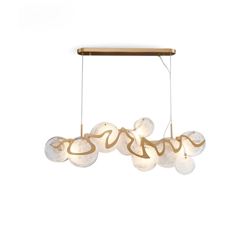 Modern Internet Celebrity Living Room Art Pendant Light Luxury Minimalist Glass Lamp Bedroom Dining Room Long Pendant Light