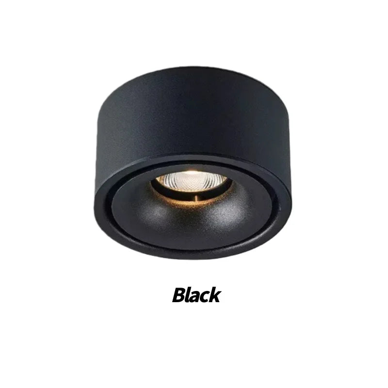Circular dimmable LED surface mounted spotlight COB non opening ceiling light 9W/12W/15W/18W living room surface mounted tube li