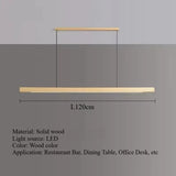 Nordic Walnut Solid Wood Pendant Light LED for Dining Tables, Study Rooms, Bar Counters, Office Desks, Indoor Home Lighting