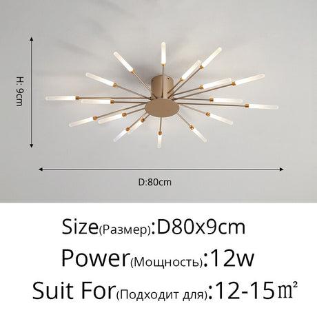2023 Modern Led Ceiling Chandelier Lamp for Living Dining Room Nordic Creative Bedroom Hall Hanging Ceiling Light Fireworks Lamp