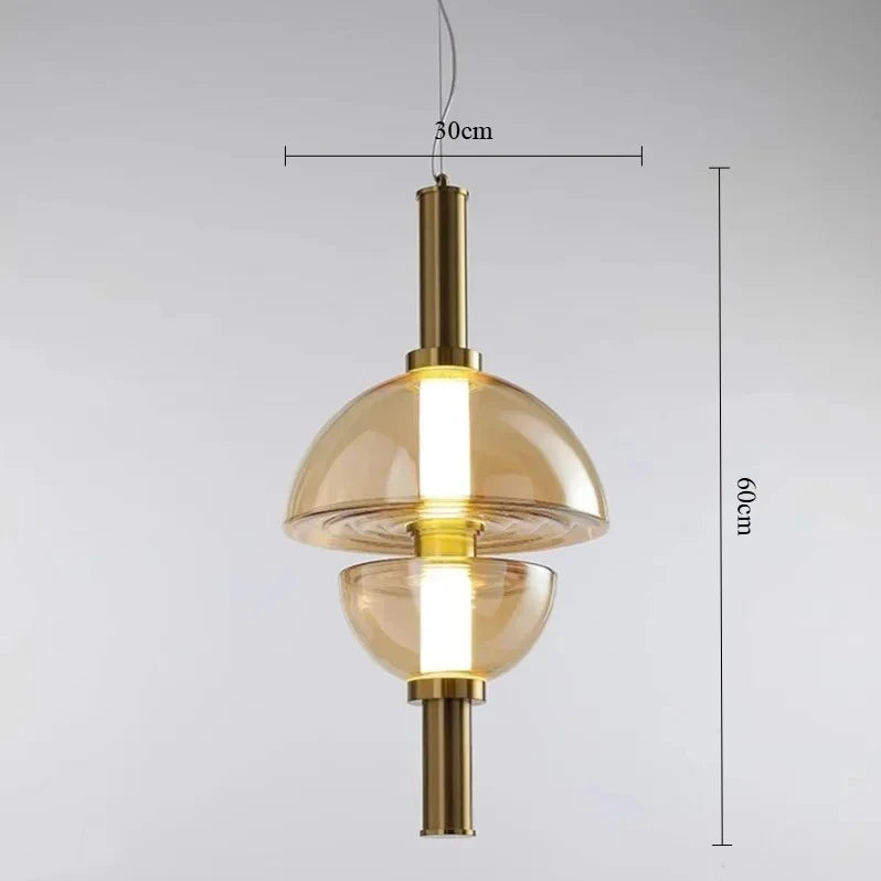 Modern Creative Glass LED Pendant Light - Minimalist Hanging Lamp for Restaurant