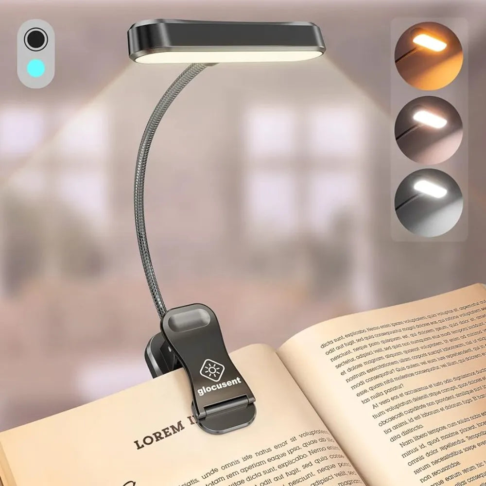 Eye Caring Horizontal ET-Head Book Light Brightness Dimmable Book Lamp Usb Rechargeable Read Light  Bedside Reading Night Light
