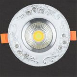 French Diamond Resin Figure LED Recessed Downlight (3W 5W 7W 10W 220V) - Decorative Art Ceiling Spotlight for Hotel Foyer, Hallway & Home Decor
