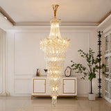 Staircase Long Chandelier Duplex Crystal Chandelier Light Luxury Villa Living Room And Lobby Light Lustre Ceiling Chandelier ﻿