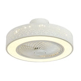 Ceiling Fan with Light, LED Dimmable Ceiling Fans with Remote Control, 3 Speeds Reversible, for Bedroom Study Room, White, 50cm