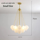 Modern Glass Balls Chandeliers Black/Gold Dining Living Room Bedroom Cafes Hall Home Decor Pendant Light Indoor Lustre Luminaire