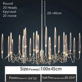 Luxury Crystal Pendant Chandelier Nordic Tree Branch Candle Shaped Indoor Lighting Living Room Bedroom Led Decoration Light