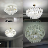 French Retro Light Luxury Chandelier Living Room Bedroom Warm and Romantic Cloud Water Drop Glass Pendant Lights Home Decoration