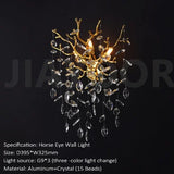 Modern Luxury Crystal LED Wall Lamp - Decorative Sconce Light Fixture for Living Room Background, Bedroom Bedside & Villa Interiors