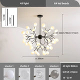 Nordic Led Creative Chandelier Modern Branch Ceiling Pendant Light For Living Room Home Decoration Lustre Indoor Lighting Lamps