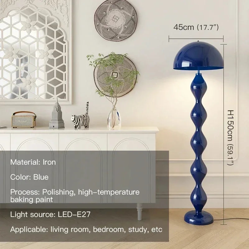 Macaron Creative Mushroom Lamp Living Room Sofa Side Led Floor Lamps Bedroom Bedside Light Senior Sense Of Vertical Lights