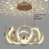 2026 New Nordic Starry Sky LED Chandelier - Creative Pendant Lamp for Living Room