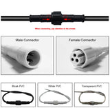 5/10/20/50/100Pairs 2Pin 3Pin 4Pin 5Pin Male To Female Jack LED Connector IP68 Waterproof Black White Cable For LED Strip Light