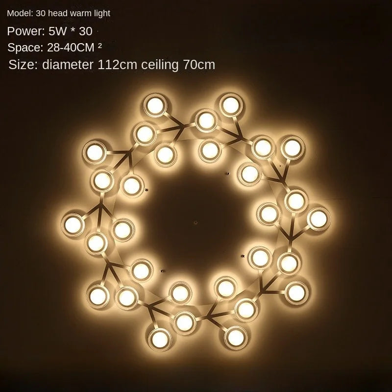 Nordic Living Room Ceiling Lights Post-modern Minimalist Bedroom And Study Lights Artistic Creativity Led Plum Blossom Lights