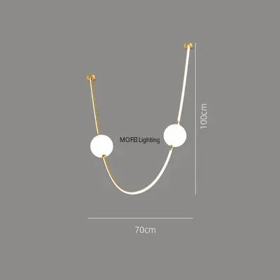 Modern Glass Ball Chandelier Living Room Decor Led Curve Dimmable Staircase Light Villas Loft Dinning Table Nordic Hanglamp