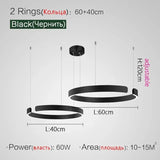 Nordic Designer Round LED Pendant Light - Modern Chandelier for Dining Room
