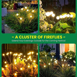 LED Firefly Lamp Solar Outdoor Light Garden Decoration Waterproof Garden Home Lawn Fireworks Light Floor New Year Christmas