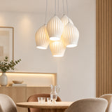 Nordic Modern Ceramic Lantern Energy-Saving LED Pendant Light - Creative Art Ceiling Chandelier Lamp Fixture for Restaurant, Dining Room & Home Decor