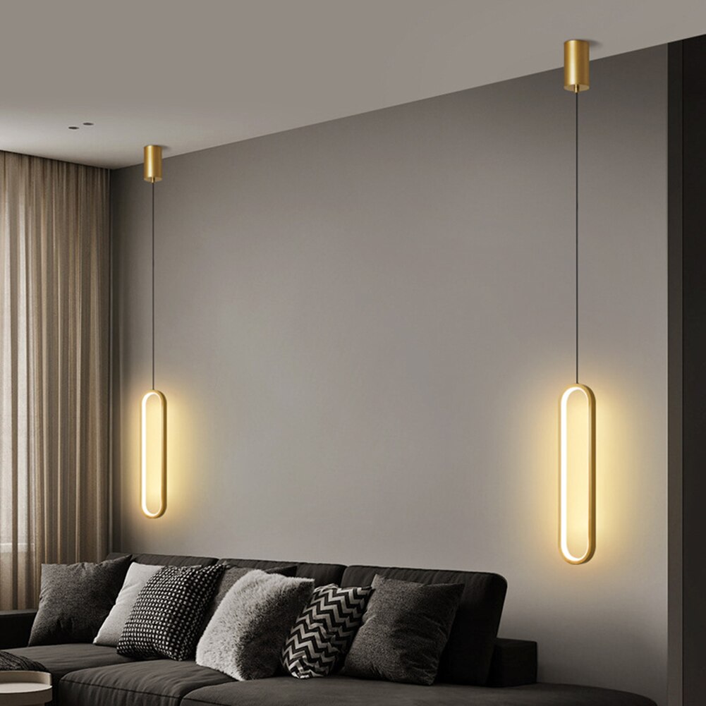 Modern Ceiling Lights Long Strip Chandeliers For Living Room Bedroom Bedside LED Indoor Hanging Lamp Home Lighting Ceiling Lamp