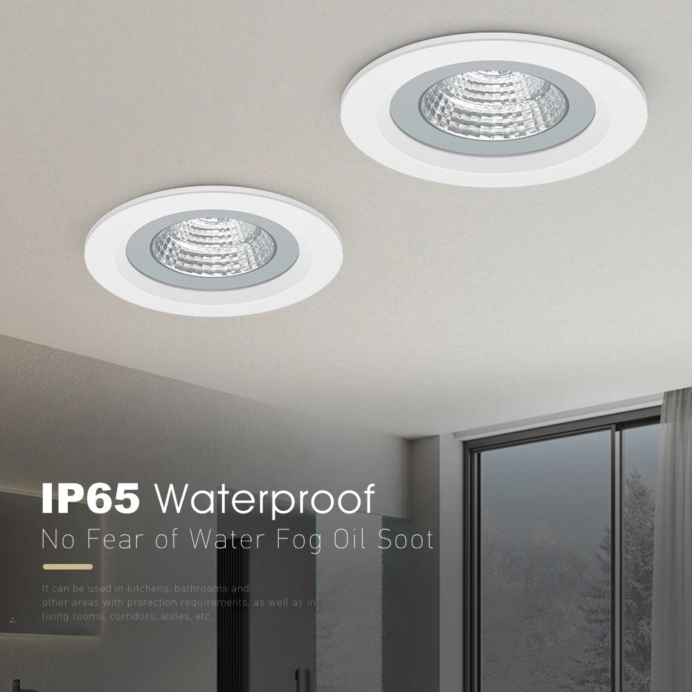 Led Downlight IP65 Waterproof 220v 110v 7W 12W 15W Recessed Ceiling Spot Lights Down Light Led Spot Lamp Spotlight for Bathroom