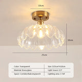 Retro LED Glass Ceiling Lights Nordic Brass Flower Aisle Decors Fixtures Living Room Corridor Balcony lamp Home Lighting Lusters'