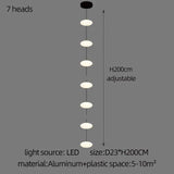 Modern Led staircase chandelier living room hanging light designer Villa duplex building  oval string attic pendant lighting
