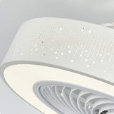 Ceiling Fan with Light, LED Dimmable Ceiling Fans with Remote Control, 3 Speeds Reversible, for Bedroom Study Room, White, 50cm