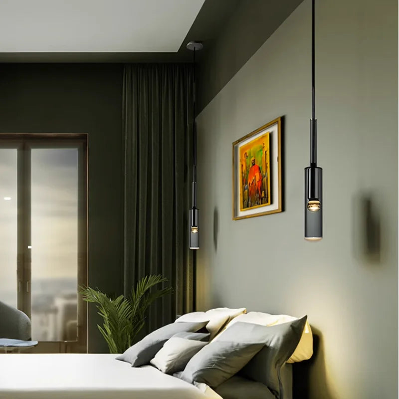 Modern LED Wine Bottle Pendant Light - Nordic Minimalist Ceiling Lamp