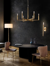 Retro American Old Tree Of 18th Century Copper Crystal LED Chandelier Lustre Suspension Luminaire Lampen For Living Room