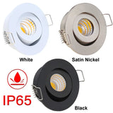 3W IP65 Waterproof LED Ceiling Downlight Round Dimmable Recessed Spotlight Ceiling Lamp AC90-260V DC12V 220V 110V