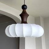 Nordic Modern Cloth & Wood Ceiling Chandelier - Minimalist Fabric Pendant Light Fixture for Living Room, Bedroom & Salon Decor