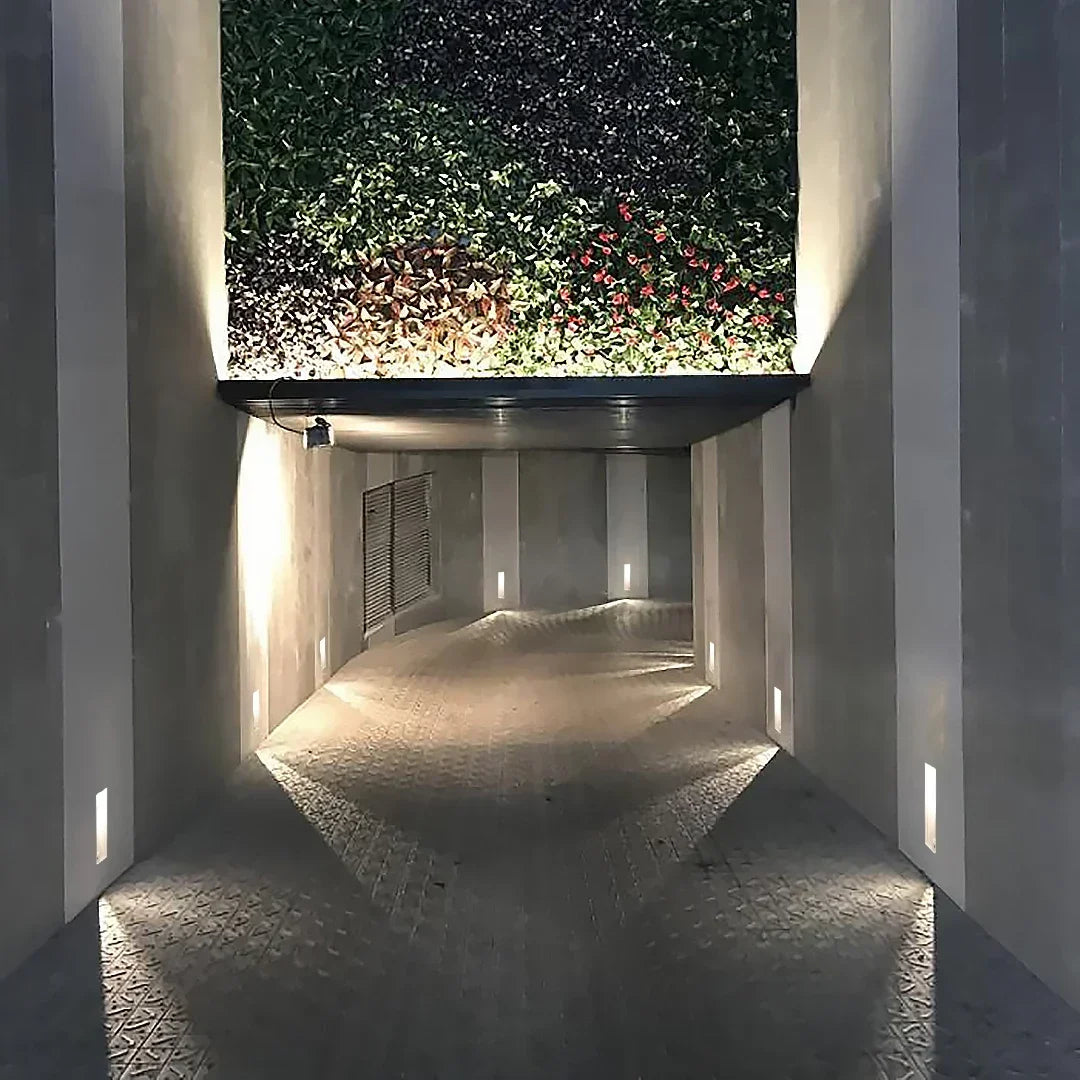 Recessed In Led Stair Light 85-265V Wall Sconce Lighting Step Stairway Aisle Lamps aluminium Basement Passage Footlights