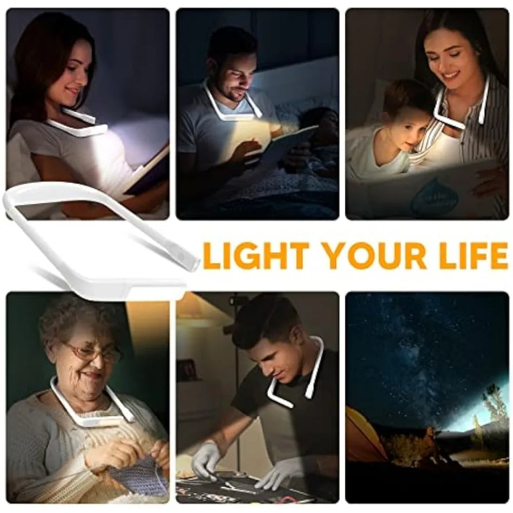 Reading Neck Light Usb Rechargeable Book Reading Light Christmas Birthday Gifts Book Lamp Portable Book Light Fishing Flashlight