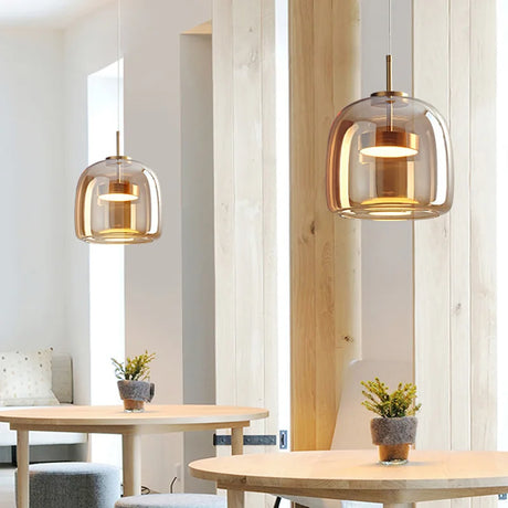Nordic Pendant Light Modern LED Minimalistic Glass Hang lamp for Bedroom Dining Room Bar Home Decors Suspension Kitchen Fixtures
