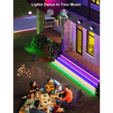 Outdoor LED Strip Lights Waterproof 65.6ft, RGB+IC WiFi Outdoor Rope Lights Work with Alexa