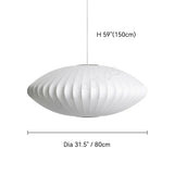 Wabi-sabi Silk LED Pendant Lamp Denmark Designer Hanging Light Living Room Hotel Restaurant Factory Direct High-End Home Decor