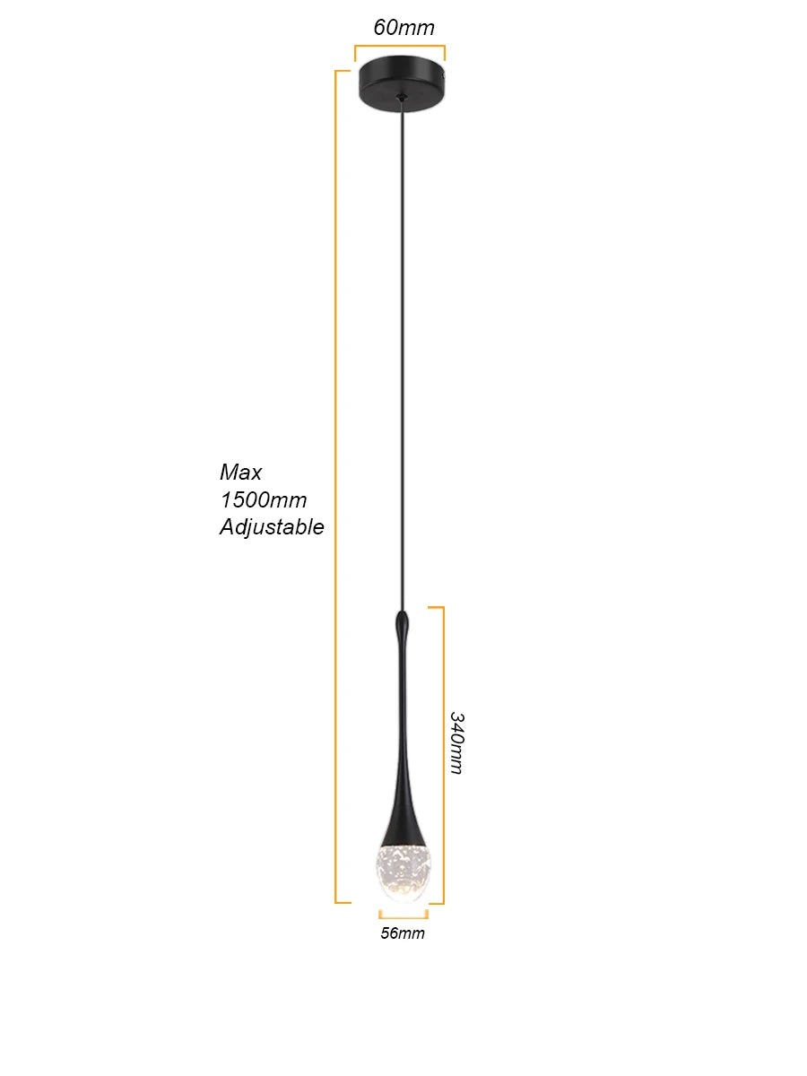 LED Pendant Lights Chandelier Mirror Lamp Home Kitchen Island Dining Living Room Bar Cafe Droplight Fixture